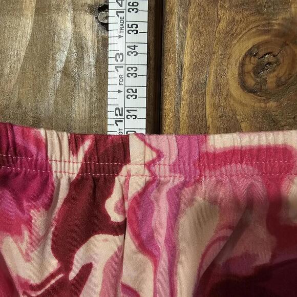 Bobbie Brooks Ladies Pink Marbled Leggings - Size L - Picture 5 of 6